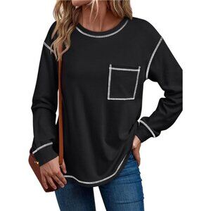 Trendy Queen Womens Crewneck Sweatshirts Long Sleeve Shirts